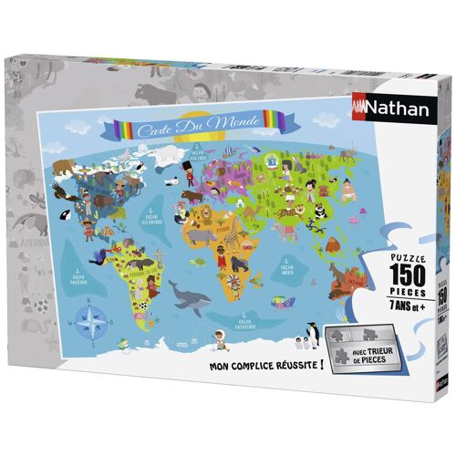 Nathan puzzle 150 p - Carte du monde