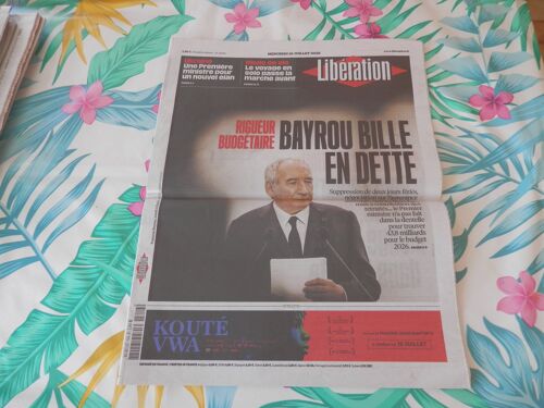 Libération 13686 : Rigueur Budgétaire - Bayrou Bille En Tête