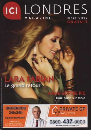 Ici Londres Magazine 2017 Interview Lara Fabian