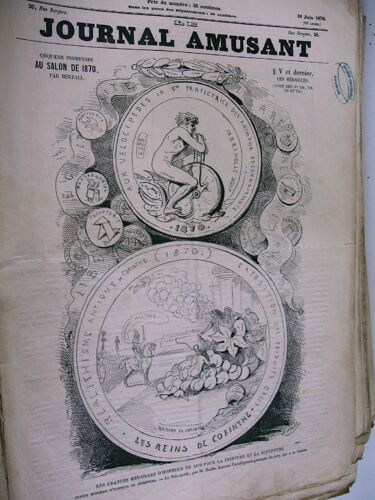 Revue Le Journal Amusant N° 755 - 1870 Ch. Philipon Humour Illustré Randon Etc