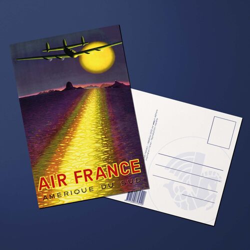 Carte Postale - Air France - Amerique Du Sud, Coucher De Soleil - Afl0022 - 10x15cm