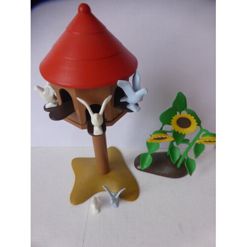 Playmobil Vintage Pigeonnier avec 5 Pigeons et Tournesols pour Ville Ferme Maison Parc Zoo
