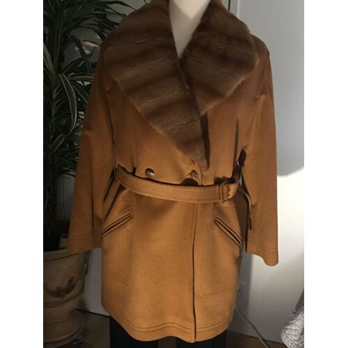 Manteau Col En Petit-Gris