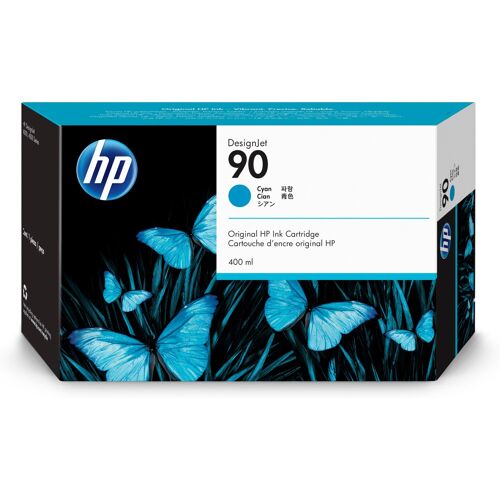 HP 90 - 400 ml - cyan - original - DesignJet - cartouche d'encre - pour DesignJet 4000, 4000ps, 4020, 4020ps, 4500, 4500mfp, 4500ps, 4520, 4520 HD-MFP, 4520ps
