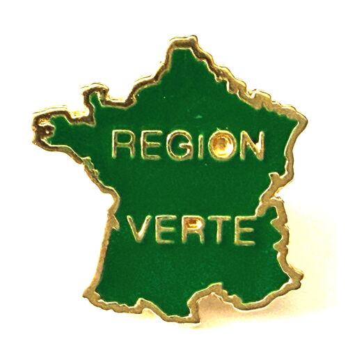Pins Carte De France Region Verte / Signé Barillet