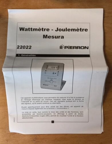 Wattmetre-joulemetre-mesure Pierron