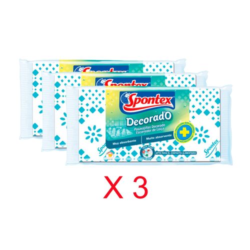 Spontex Tapis Égouttoir Vaisselle 38x45 Cm ¿ Tapis Egouttoir Pour Vaisselle Antibactérien Hygiénique ( Lot De 3 )