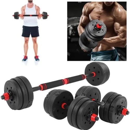 Viesurchoix© Ensemble D'haltères Ensemble De Combinaison D'haltères Réglables D'exercice À Domicile 10 Kg X 2 Équipement De Fitness