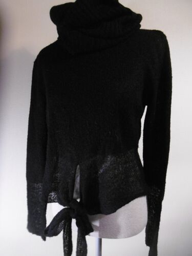 Chacok Pull Laine Mohair Noir T2 Soit 38