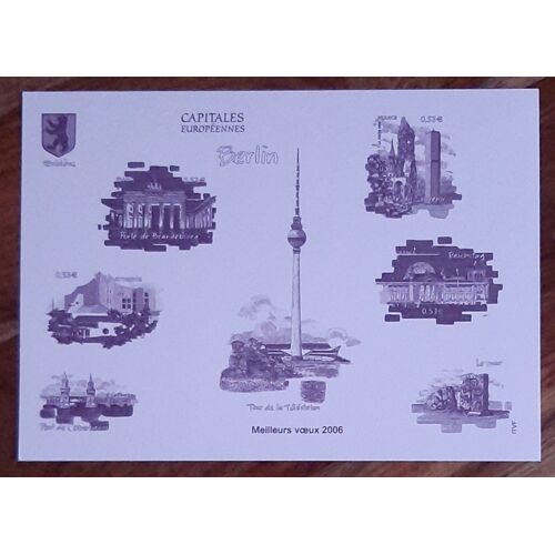 Carte Épreuve Du Bloc Feuillet Les Capitales Européennes " Berlin" 2006