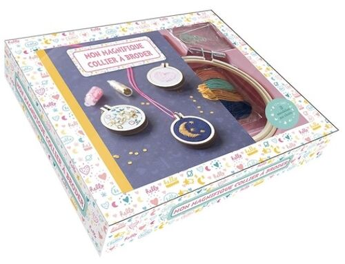 Mon Atelier Bijoux - Mon Magnifique Collier A Broder - Avec Un Livret, Du Matériel Et 3 Modèles Au Choix