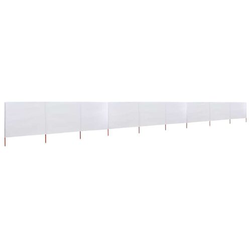 vidaXL Paravent 9 panneaux Tissu 1200 x 80 cm Blanc sable