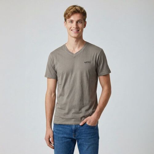 Tee Shirt Col V Coton Morano Homme Kaporal
