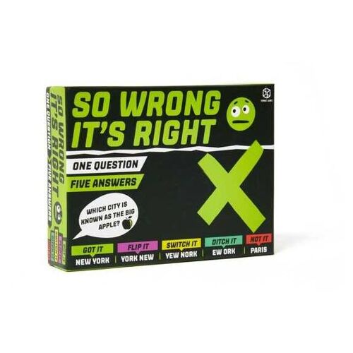 Asmodee So Wrong It's Right One Question - Five Answers. Each Question Has Five Possible Answers, So You'll Never Play The Same Game Twice! Hilarious Fun For Small Large Crowds. Jeu De Société