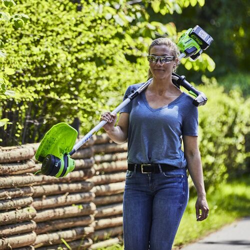 Coupe-gazon Greenworks GD24X2BCB; 2x24 V (sans batterie et chargeur)