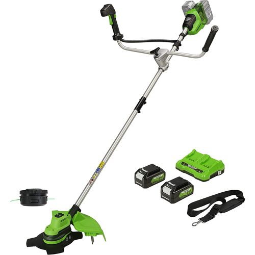 Coupe-gazon Greenworks GD24X2BCBK4x; 2x24 V; 2x4 0 Ah accu.