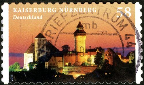 Timbre Oblitéré Deutschland, Kaiserburg Nürnberg, 2013, 58