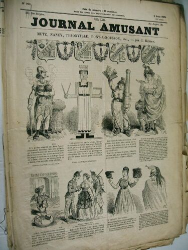 Revue Le Journal Amusant N° 762 - 1870 Ch. Philipon Humour Illustré Randon