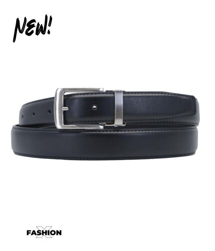 Ceinture En Cuir De Couleur Noir Homme - Sangle Réglable
