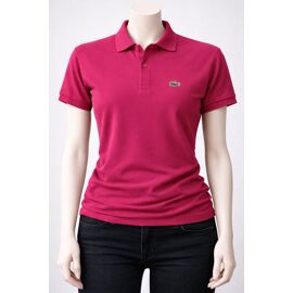 Polo Fuchsia Manches Courtes Taille M Lacoste Made In France Mixte