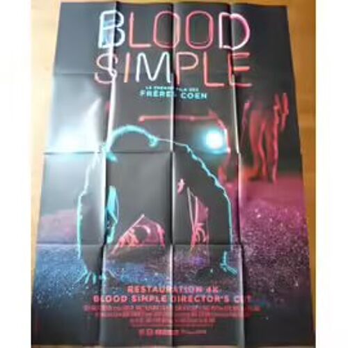 Blood Simple De Joel Coen Et Ethan Coen Avec John Getz, Frances Mcdormand... - Affiche Originale De Cinéma Format 120 X 160 Cm