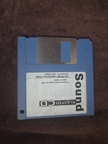 Disquette Sound Blaster Cd / Cd-Rom Installation Disk – 1993 – Vintage
