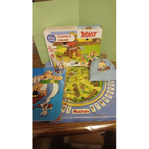 Asterix - Playtive Catapulte Romaine - Jeu Dominos Auchan - Plaque - Verre