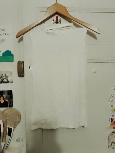 Top Sans Manches Col Roulé 30 Xxxs Vintage Années 90 Camaïeu.