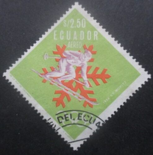 Equateur Poste Aérienne N°474 Jeux Olympiques De Grenoble 1968 Oblitéré