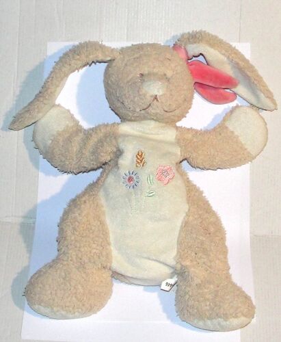 doudou lapin crème 3 fleurs bengy 30 cm