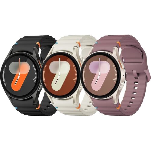 Loranka-3/6pièces Bracelets Sport Pour Samsung Galaxy Watch 7 6 5 4 Fe Band 40mm 44mm/6&4 Classic 43 47 42 46 Mm/5 Pro 45mm Homme Femme,No Gap Souple Silicone Bracelet Pour Samsung Watch 8/8 Classic