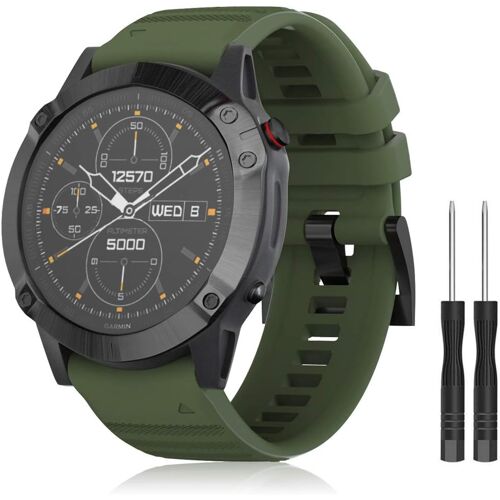 Loranka-Bracelet Fenix 6x, Sangle De Rechange En Silicone Souple De 26mm Bracelet Pour Fenix 6x/Fenix 6x Pro/Fenix 5x/Fenix 5x Plus/Fenix 3/Hr/Descent Mk1/D2 Delta Px/D2 Charlie