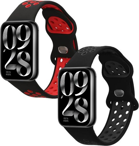 Loranka-Bracelet Compatible Avec Xiaomi Smart Band 8 Pro/Band 9 Pro/Redmi Watch 5 / Redmi Watch 4 Bracelet - 2x Bracelet De Rechange En Silicone Pour Fitness Tracker