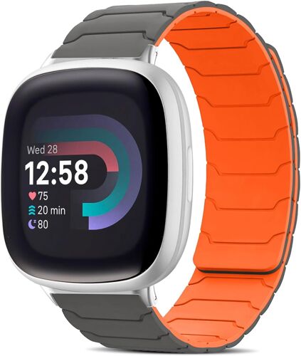 Loranka-Bracelet Silicone Pour Fitbit Versa 4 Bracelet/Fitbit Versa 3/Sense 2/Sense, Bracelets Magnétique, Doux, Confortable, Sport Bracelet De Montre Pour Fitbit Versa 4/3/Sense 2