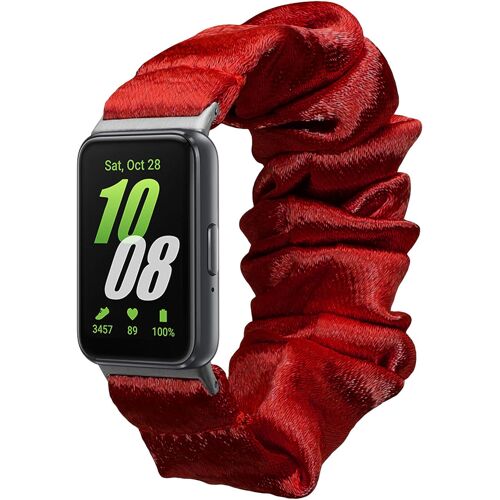 Loranka-Bracelet Compatible Avec Samsung Galaxy Fit 3 - Bracelet De Rechange Design Chouchou Pour Fitness Tracker - Noir