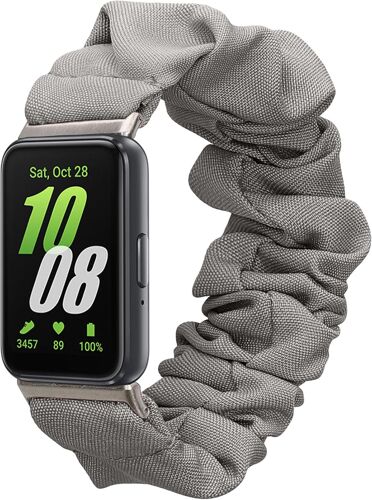 Loranka-Bracelet Compatible Avec Samsung Galaxy Fit 3 - Bracelet De Rechange Design Chouchou Pour Fitness Tracker - Noir