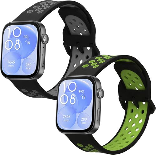 Loranka-Bracelet Compatible Avec Huawei Watch Fit 3 / Fit 4 Bracelet - 2x Bracelet De Rechange En Silicone Pour Fitness Tracker