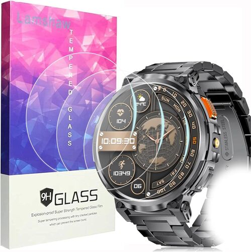 Loranka-Compatible Avec Dremac Fv6 Film De Protection,Protection Écran Pour Lige/Dremac Fv6 1.85"" Pouces Smart Watch,3d Couverture Complète Protection D'écran,Hd Ultra Transparente. (3 Packs)