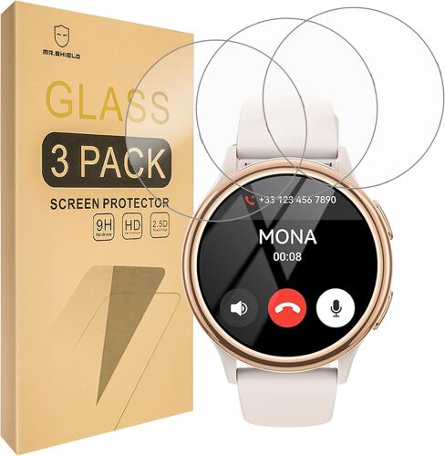 Loranka-Verre Trempé Compatible Avec Sanorum/Hasakei G53 Smart Watch 1.27" [Lot De 3] Film Protecteur D'écran Vitre Protecteur 9h Dureté