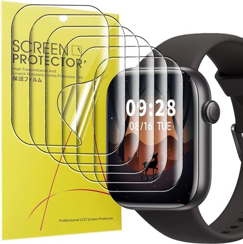 Loranka-6 Pièces Protection Écran Pour Acclafit P5 1.85" Pouces Smart Watch - Sans Bulles Haute Définition Qualité Supérieure Transparent Doux Tpu Film Protection (6 Packs)