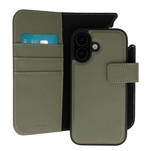 imoshion Étui portefeuille luxe 2-en-1 amovible iPhone 16 Vert