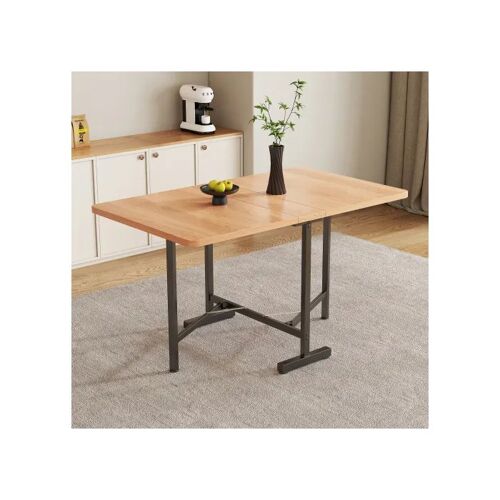 Table à manger élégante, moderne et minimaliste en bois naturel ¿ Table à manger extensible 120 cm × 80 cm
