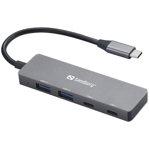 Sandberg 136-50 hub & concentrateur USB Type-C 5000 Mbit/s Gris