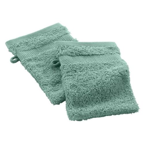 Paris Prix 135933 Vêtement Et Mitaine À Laver Vert Coton Serviette De Toilette