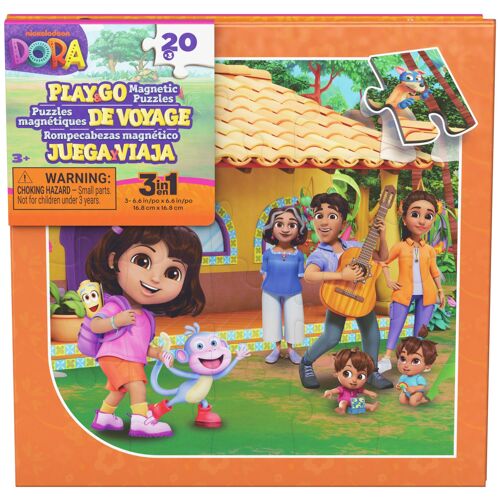 Games, Dora, Puzzles magnétiques de voyage 3 en 1, 25 pièces, puzzle pour enfants avec pièces magnétiques, jouets pour filles et garçons d'âge préscolaire, à partir de 3 ans