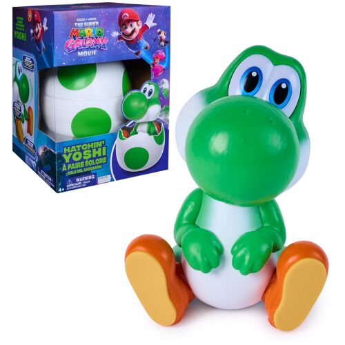 Super Mario Galaxy Le Film - Hatchin'Yoshi - Yoshi Interactif À Faire Éclore - Figurine Interactive Dans Un Oeuf - Sons, Lumières Et Réactions - Jouez Ou Exposez - Jouet Enfant 4 Ans Et +