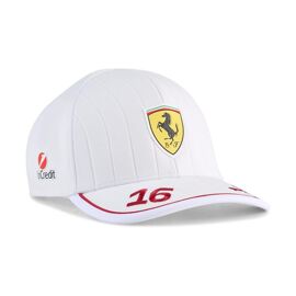 Casquette Scuderia Ferrari Blanche - Charles Leclerc - Édition Spéciale Miami, Adulte