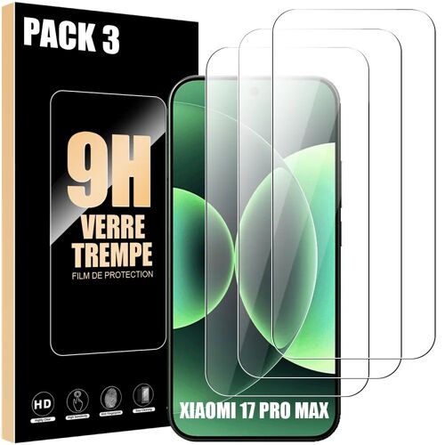 3x Verre Trempé pour Xiaomi 17 Pro Max, Protection Transparente 9H Antichoc Anti-Rayures - E.F.Connection
