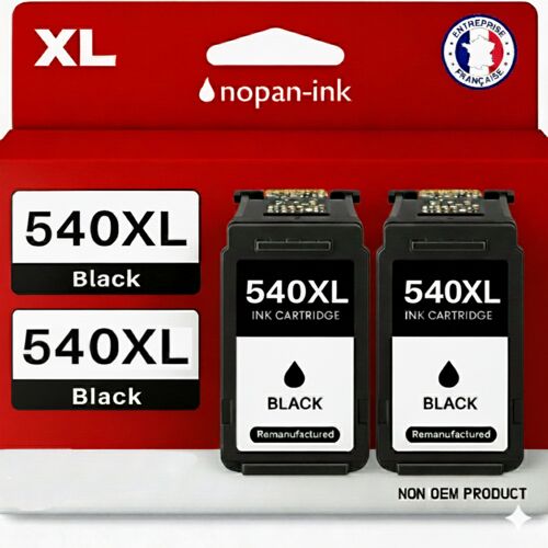 Pack de 2 Cartouches compatible pour Canon PG540XL Noir Nopan-ink