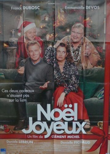 Noël Joyeux - Affiche Originale De Cinéma - Format 120x160 Cm - Un Film De Clément Michel Avec Franck Dubosc, Emmanuelle Devos, Danièle Lebrun, Danielle Fichaud, Jean-François Cayrey - Année 2023